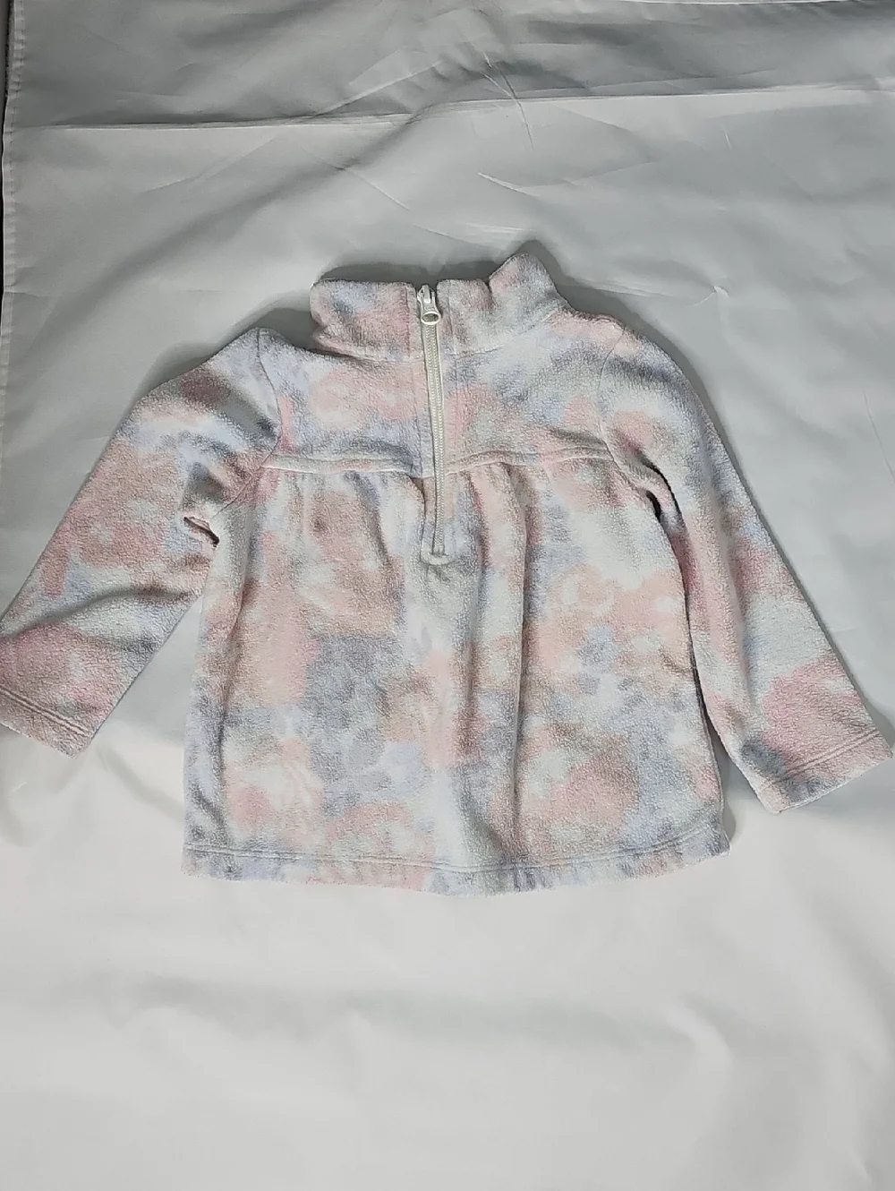 The Children's Place Pastel Floral Half-Zip Fleece Pullover - Pink & Blue